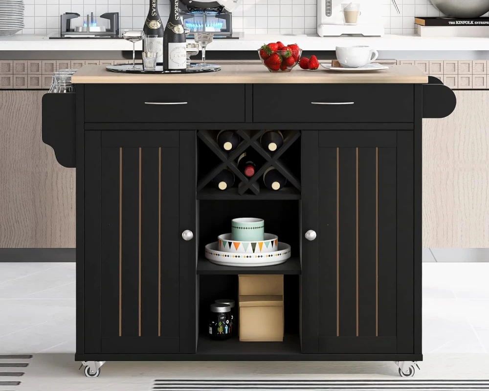 portable kitchen island with storage